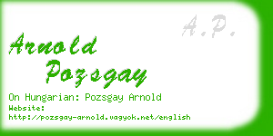 arnold pozsgay business card